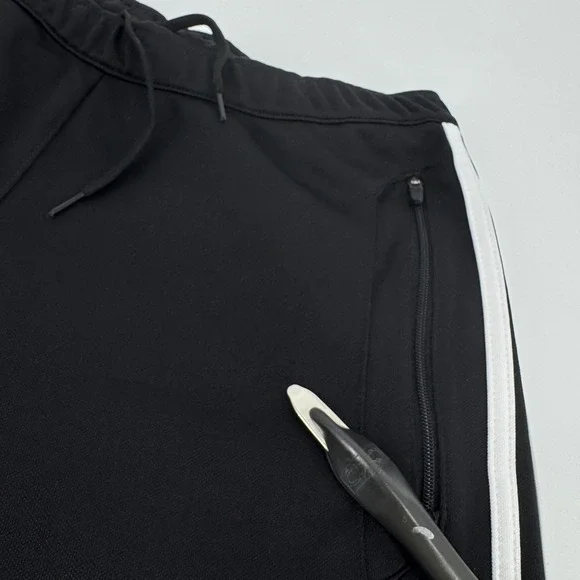 Adidas Climalite Womens Medium Black White Stripe Athletic Track Pants Joggers - Picture 3 of 10